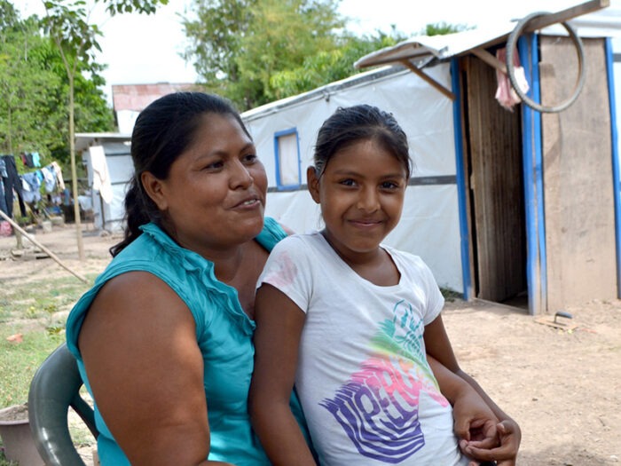 A woman sat down with her daughter